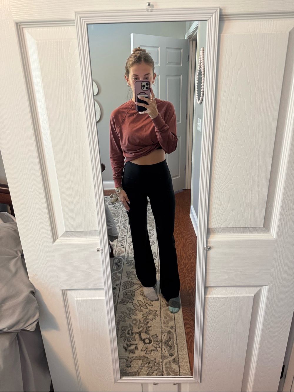 Black yoga flare pants